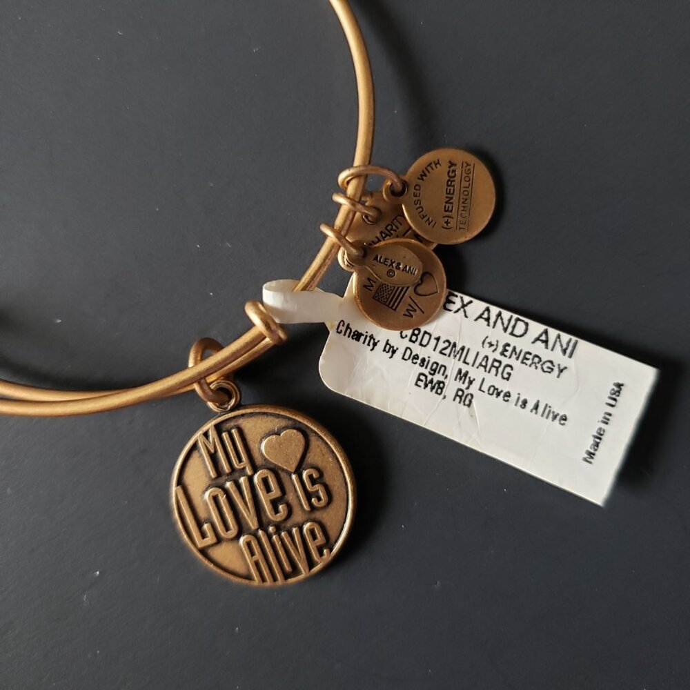NWT Alex and Ani My Love is Alive Bangle  748
